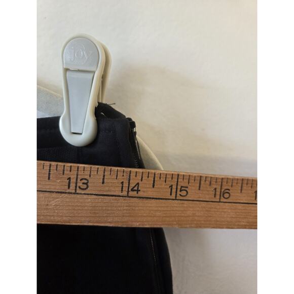 H&M Womens 6 Black Skirt Pleated Side Zip Grossgrain Belt Lined Dark Academia - Picture 8 of 9